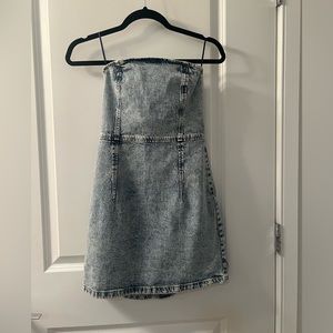 ZARA Strapless Jean dress
